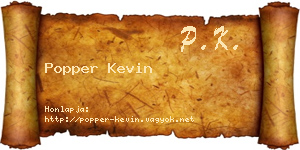Popper Kevin névjegykártya